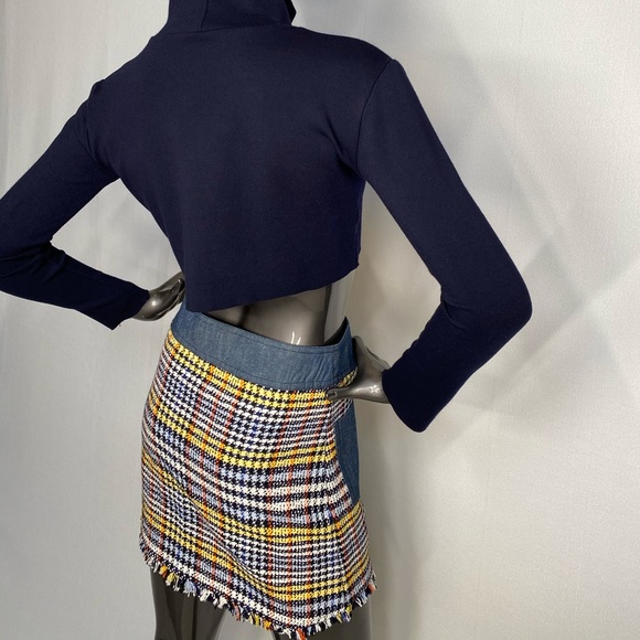 EBBY and I MULTICOLOR SNAP TWEED SKIRT - Picture 11 of 12